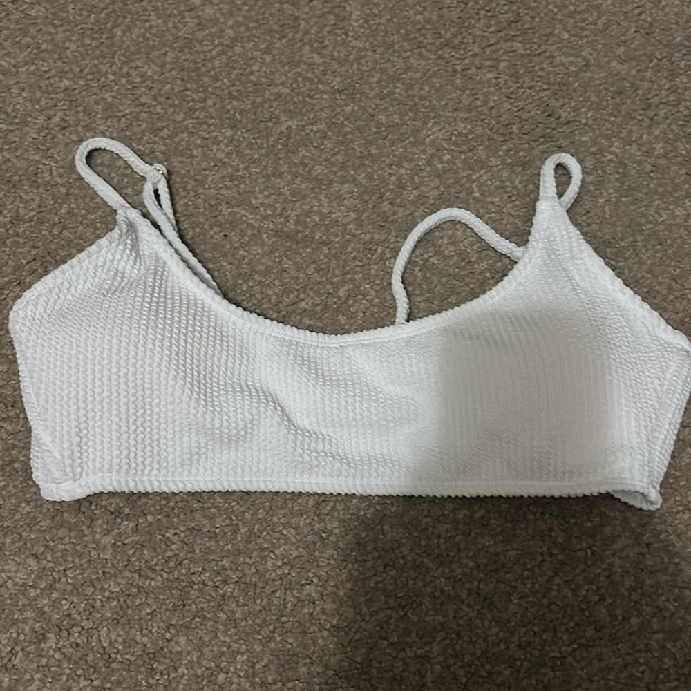 white bikini top